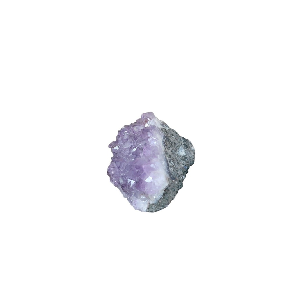 Amethyst Crystal Cluster with Woven Gift Bag/Purse Artesanias Pinzon